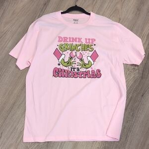 Pink Grinch Christmas Graphic Tee-handmade